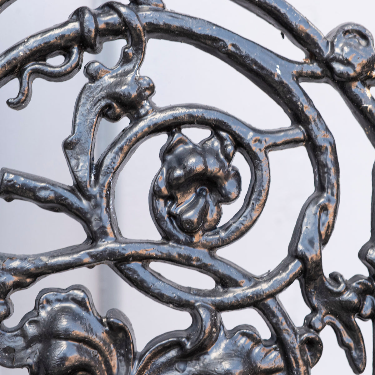 Reclaimed Coalbrookdale Style Garden Throne Chair with Arms | The Architectural Forum