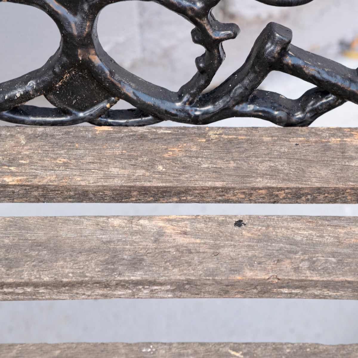 Reclaimed Coalbrookdale Style Garden Throne Chair with Arms | The Architectural Forum