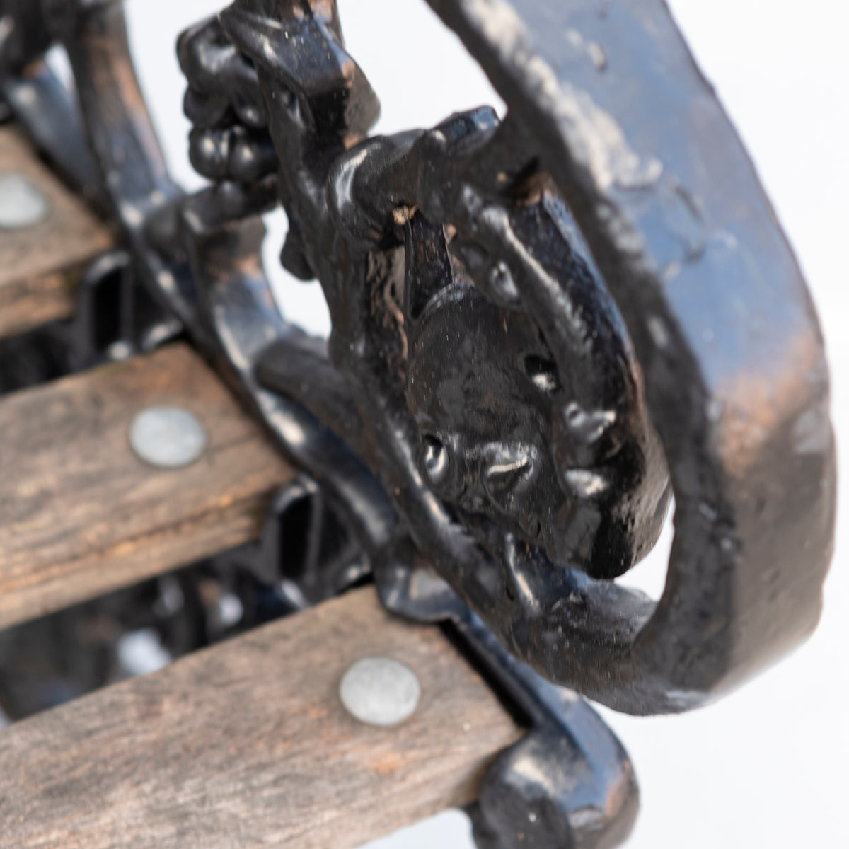 Reclaimed Coalbrookdale Style Garden Throne Chair with Arms | The Architectural Forum