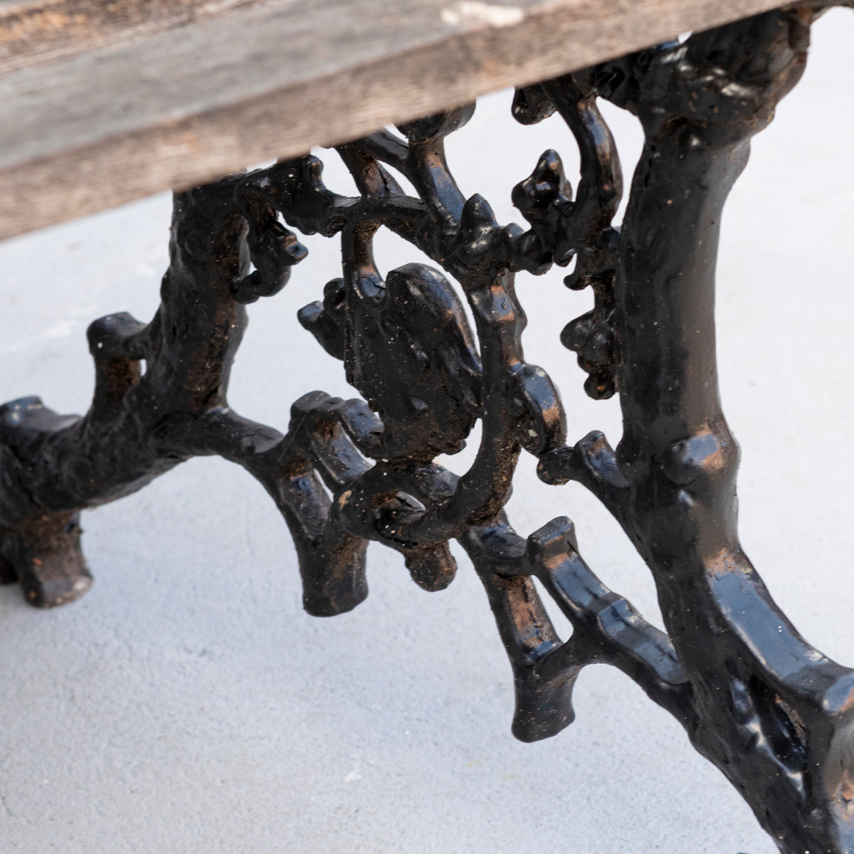 Reclaimed Coalbrookdale Style Garden Throne Chair with Arms | The Architectural Forum