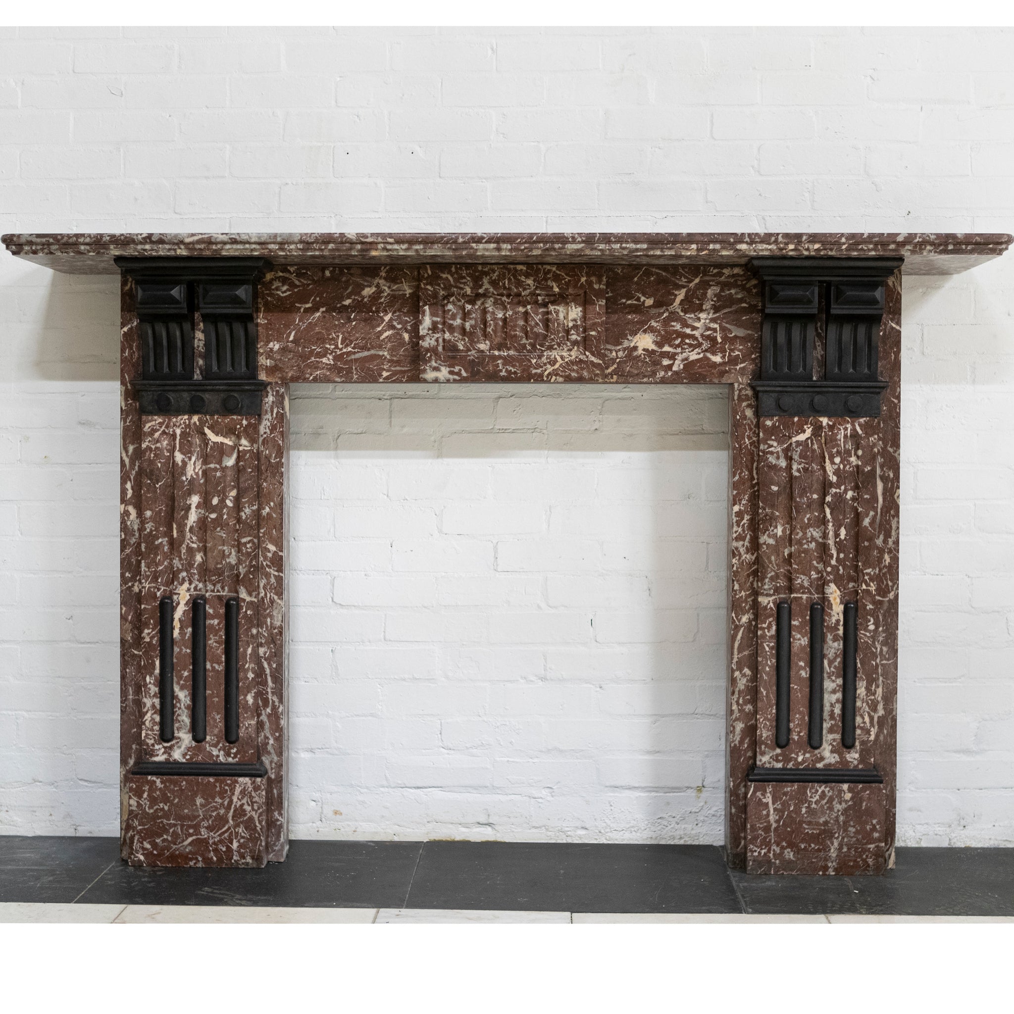 Antique Rouge Color Large Antique Rouge Royal Red Marble Fireplace Surround - The ...