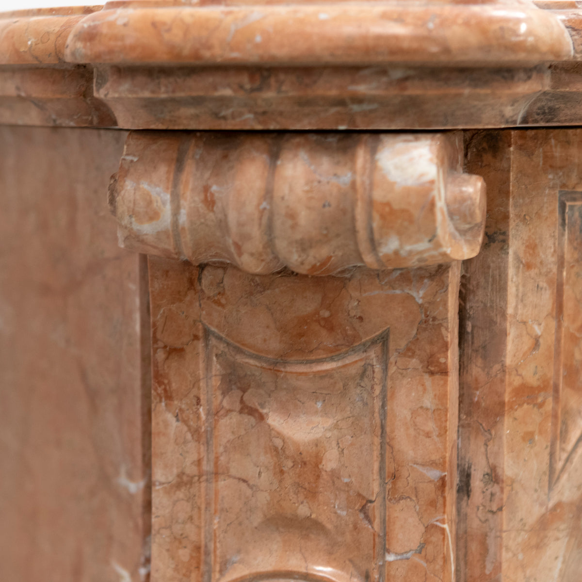 Antique French Style Louis Pompadour Rouge Marble Fireplace | The Architectural Forum