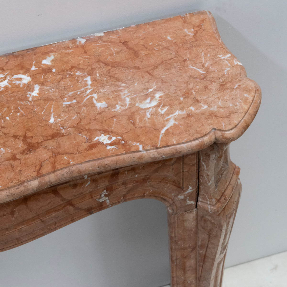 Antique French Style Louis Pompadour Rouge Marble Fireplace | The Architectural Forum