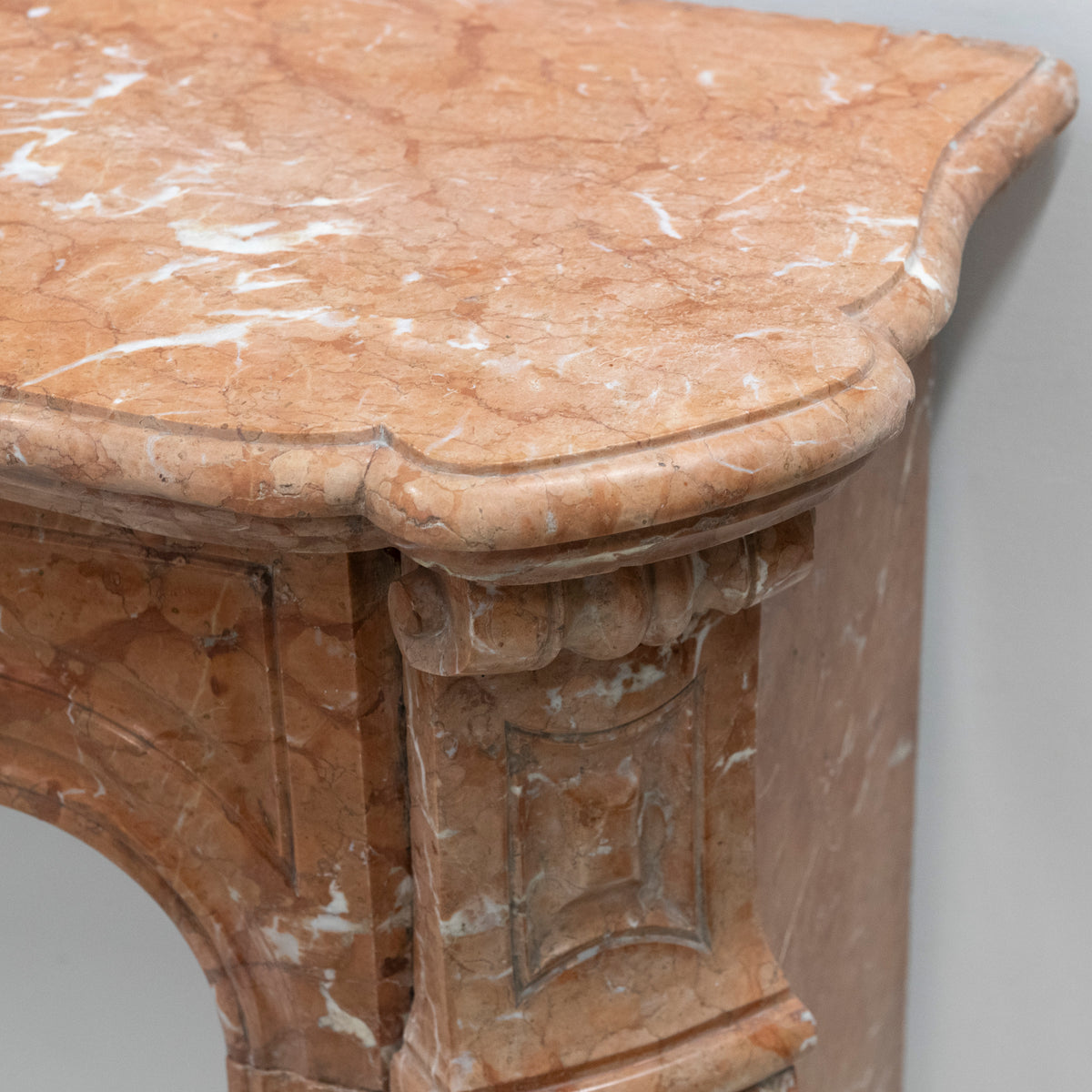 Antique French Style Louis Pompadour Rouge Marble Fireplace | The Architectural Forum