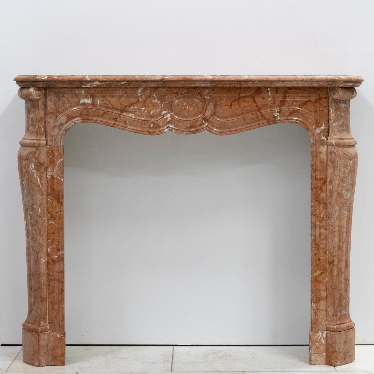 Antique French Style Louis Pompadour Rouge Marble Fireplace | The Architectural Forum