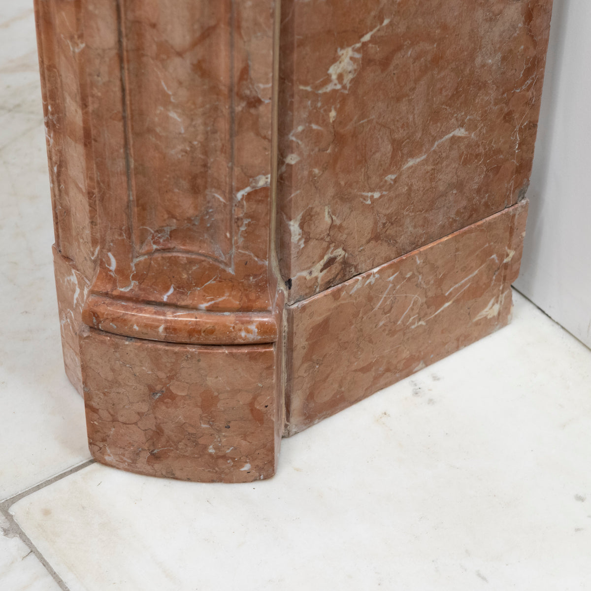 Antique French Style Louis Pompadour Rouge Marble Fireplace | The Architectural Forum