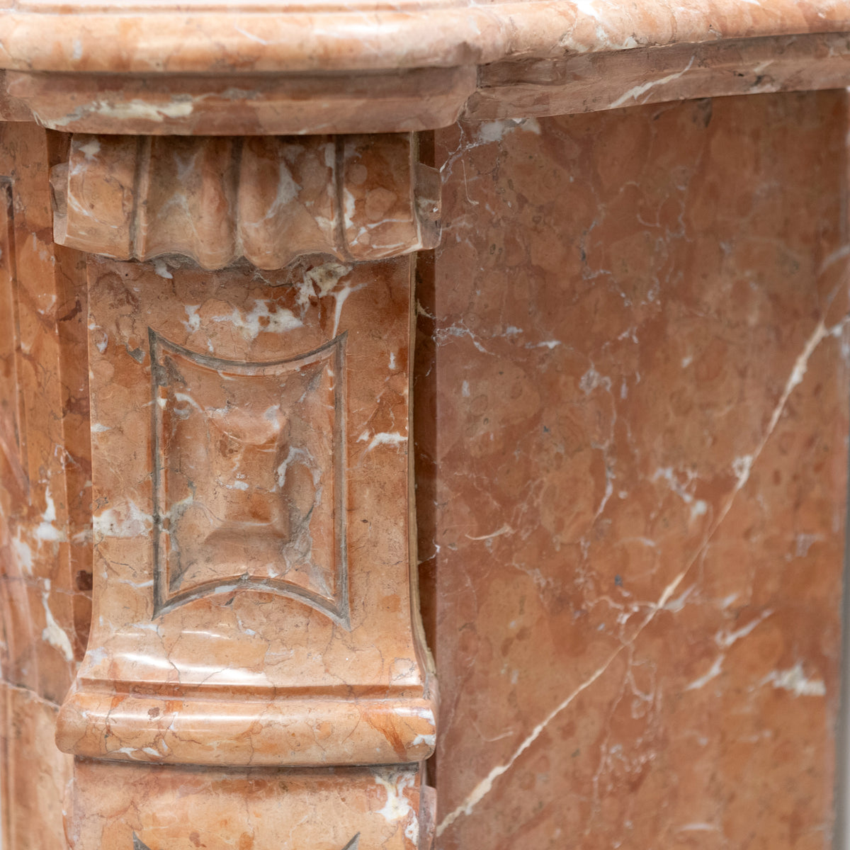 Antique French Style Louis Pompadour Rouge Marble Fireplace | The Architectural Forum