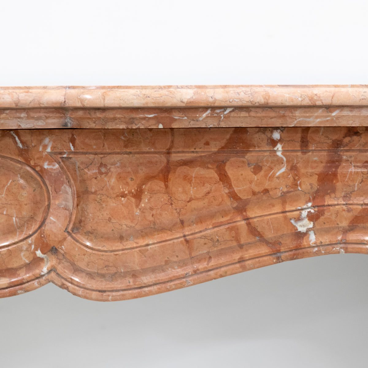 Antique French Style Louis Pompadour Rouge Marble Fireplace | The Architectural Forum