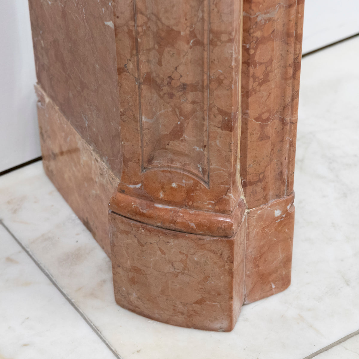 Antique French Style Louis Pompadour Rouge Marble Fireplace | The Architectural Forum