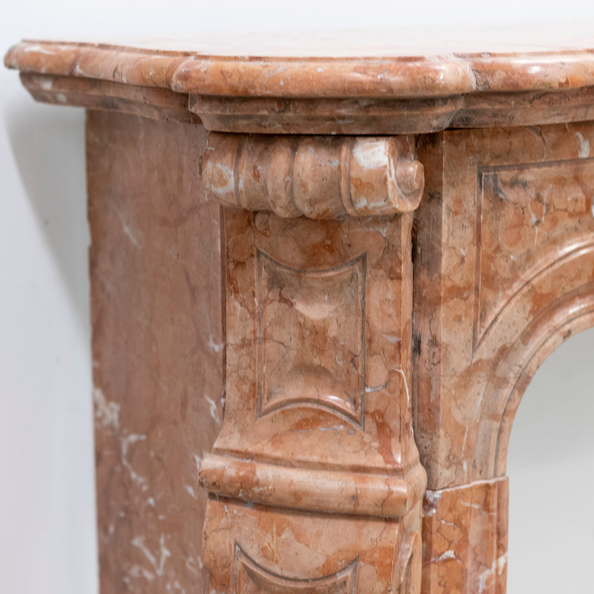 Antique French Style Louis Pompadour Rouge Marble Fireplace | The Architectural Forum