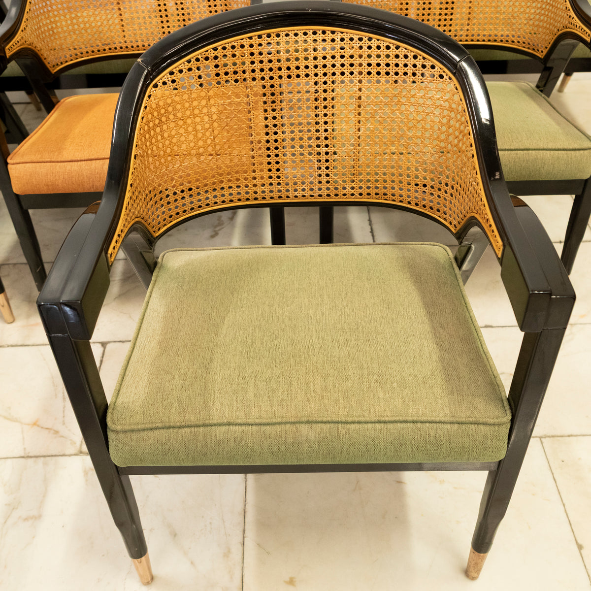 Reclaimed Set of 10 Mid Century Inspired Dining Chairs | Edward Wormley | The Architectural Forum