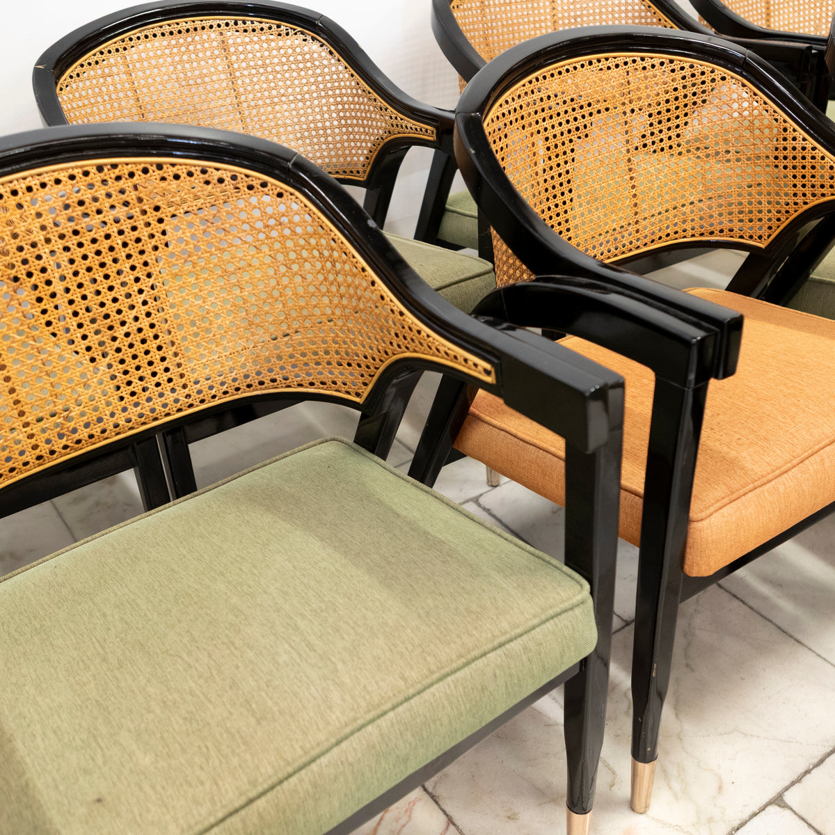 Reclaimed Set of 10 Mid Century Inspired Dining Chairs | Edward Wormley | The Architectural Forum