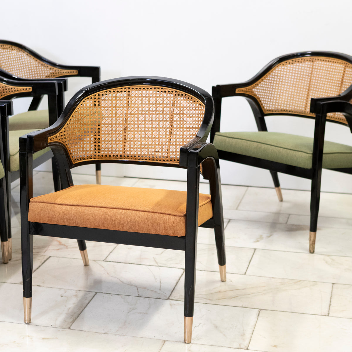 Reclaimed Set of 10 Mid Century Inspired Dining Chairs | Edward Wormley | The Architectural Forum