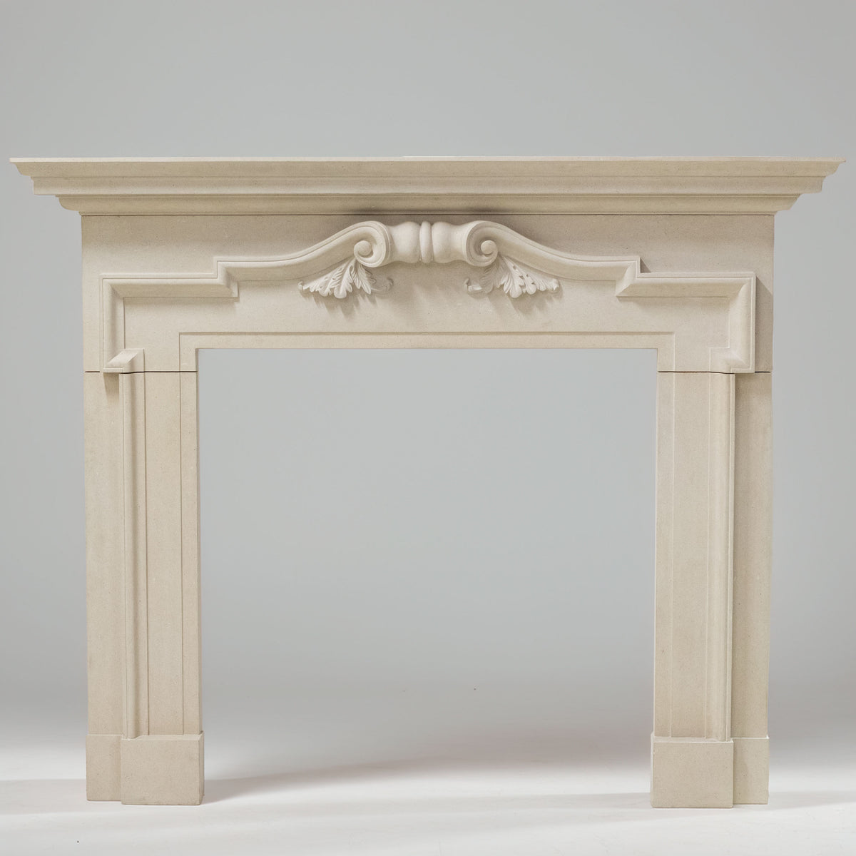 Reclaimed Carved Stone Baroque Chimneypiece
