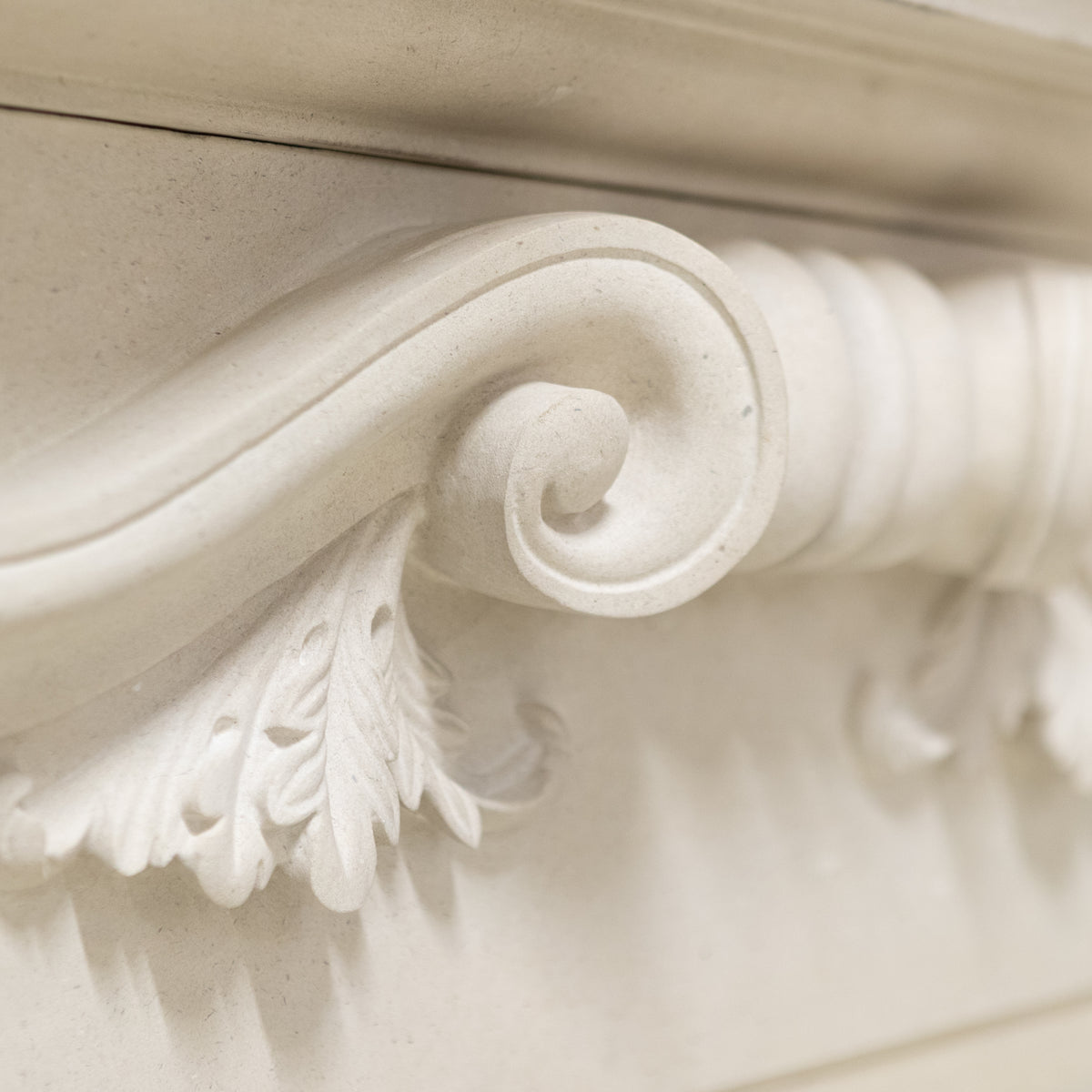 Reclaimed Carved Stone Baroque Chimneypiece