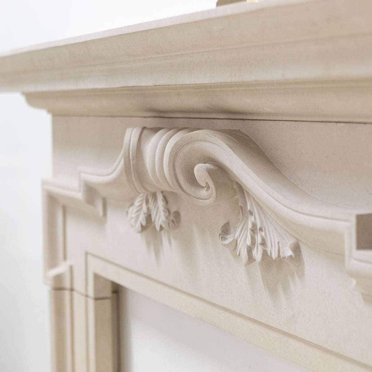Reclaimed Carved Stone Baroque Chimneypiece