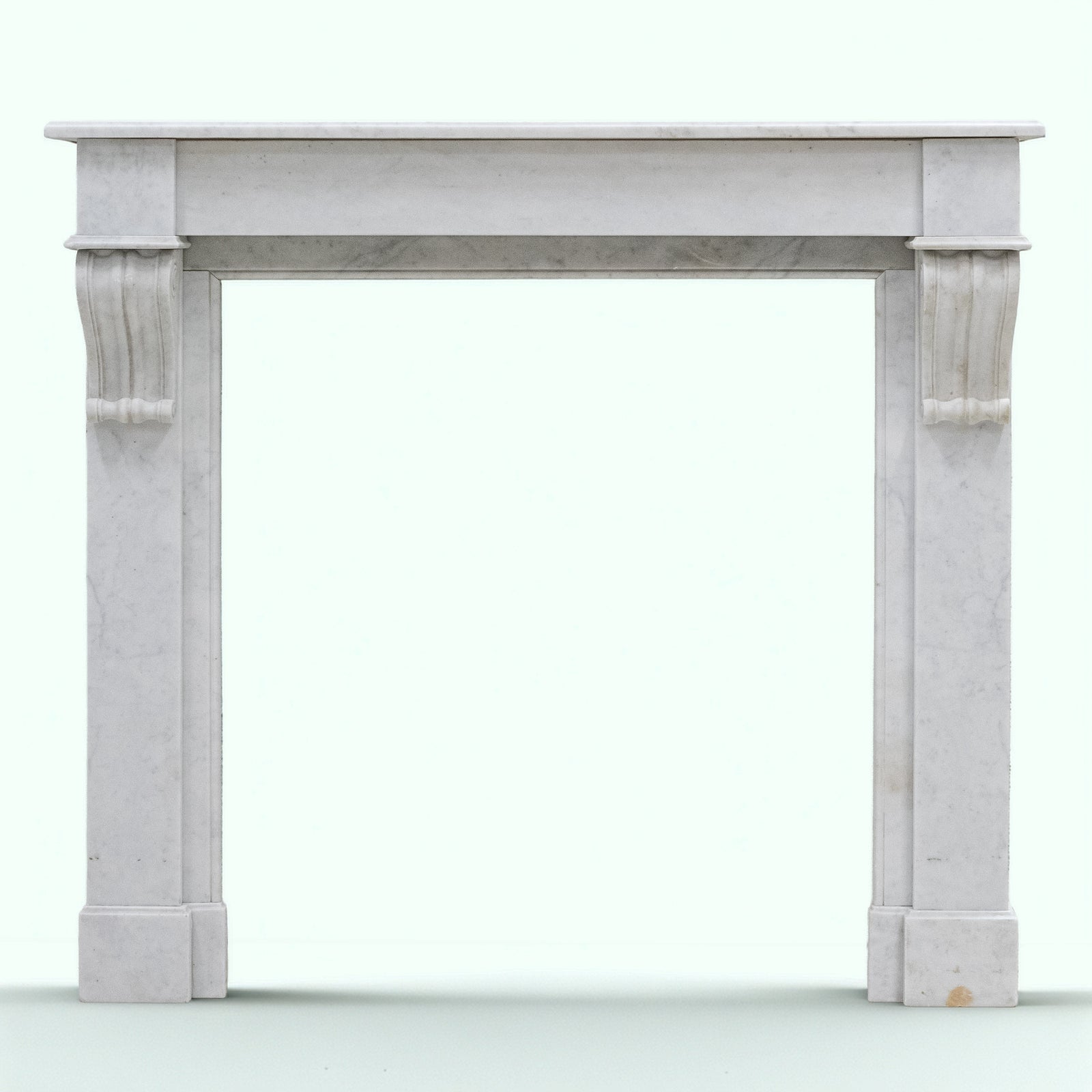 Antique Carrera Marble Fireeplace Surround with Corbels | The Architectural Forum