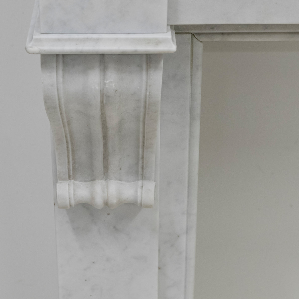 Antique Carrera Marble Fireeplace Surround with Corbels | The Architectural Forum