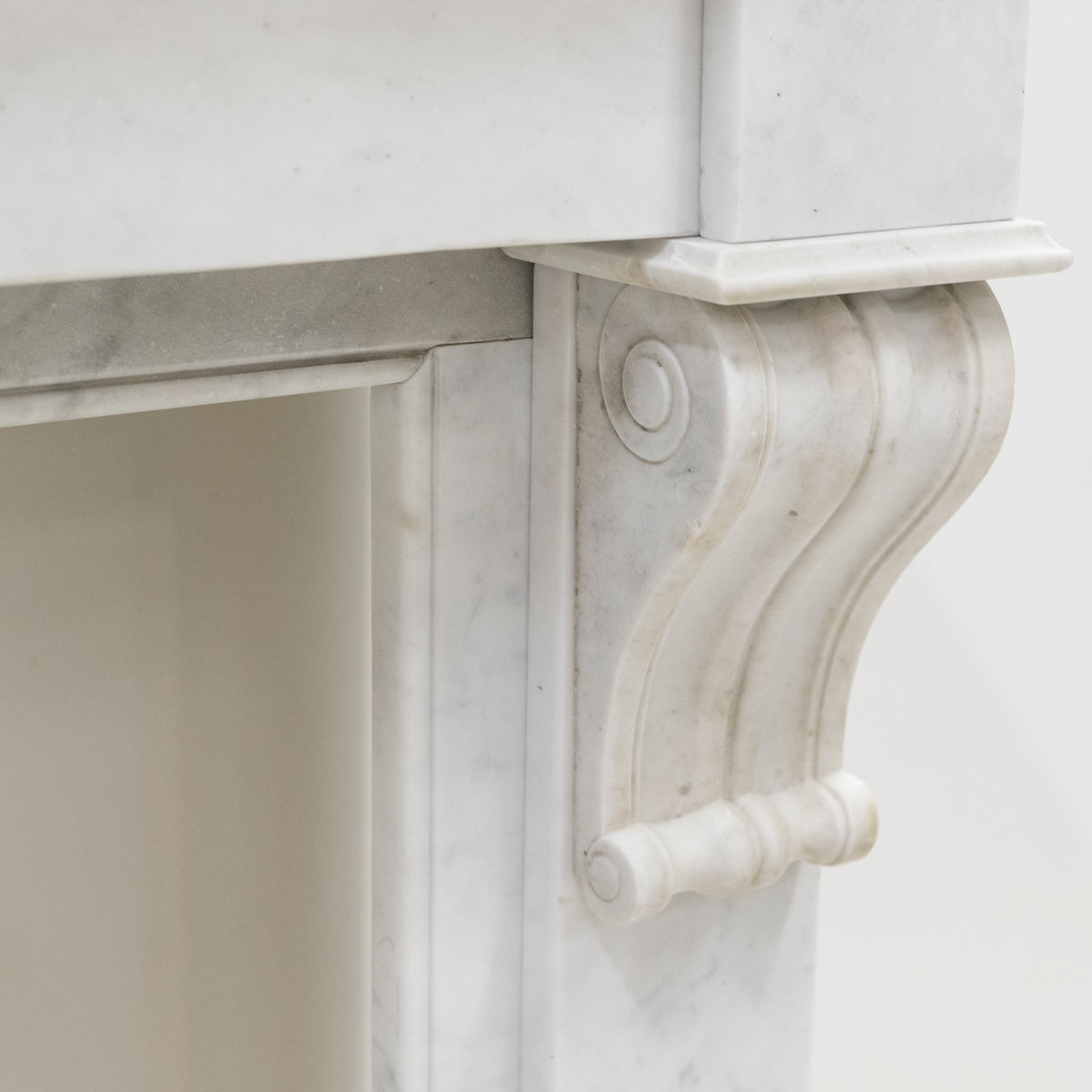 Antique Carrera Marble Fireeplace Surround with Corbels | The Architectural Forum