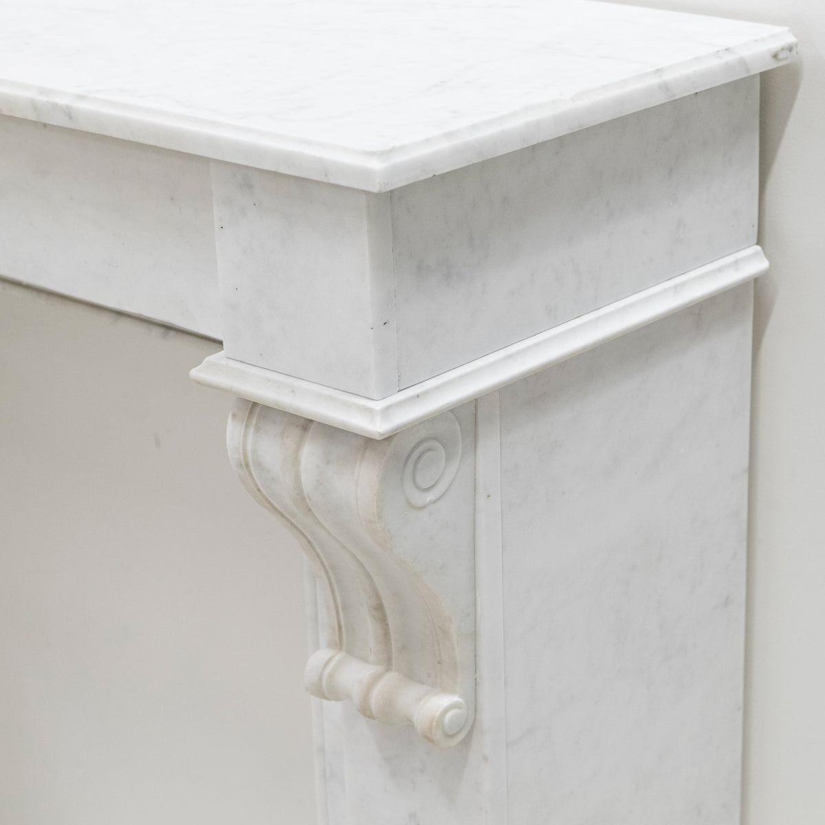 Antique Carrera Marble Fireeplace Surround with Corbels | The Architectural Forum