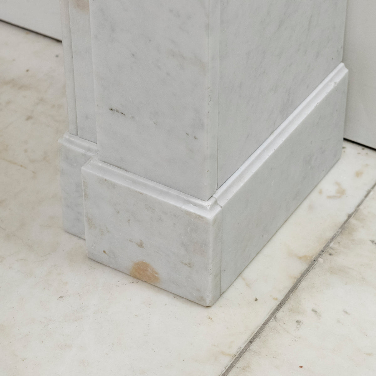 Antique Carrera Marble Fireeplace Surround with Corbels | The Architectural Forum