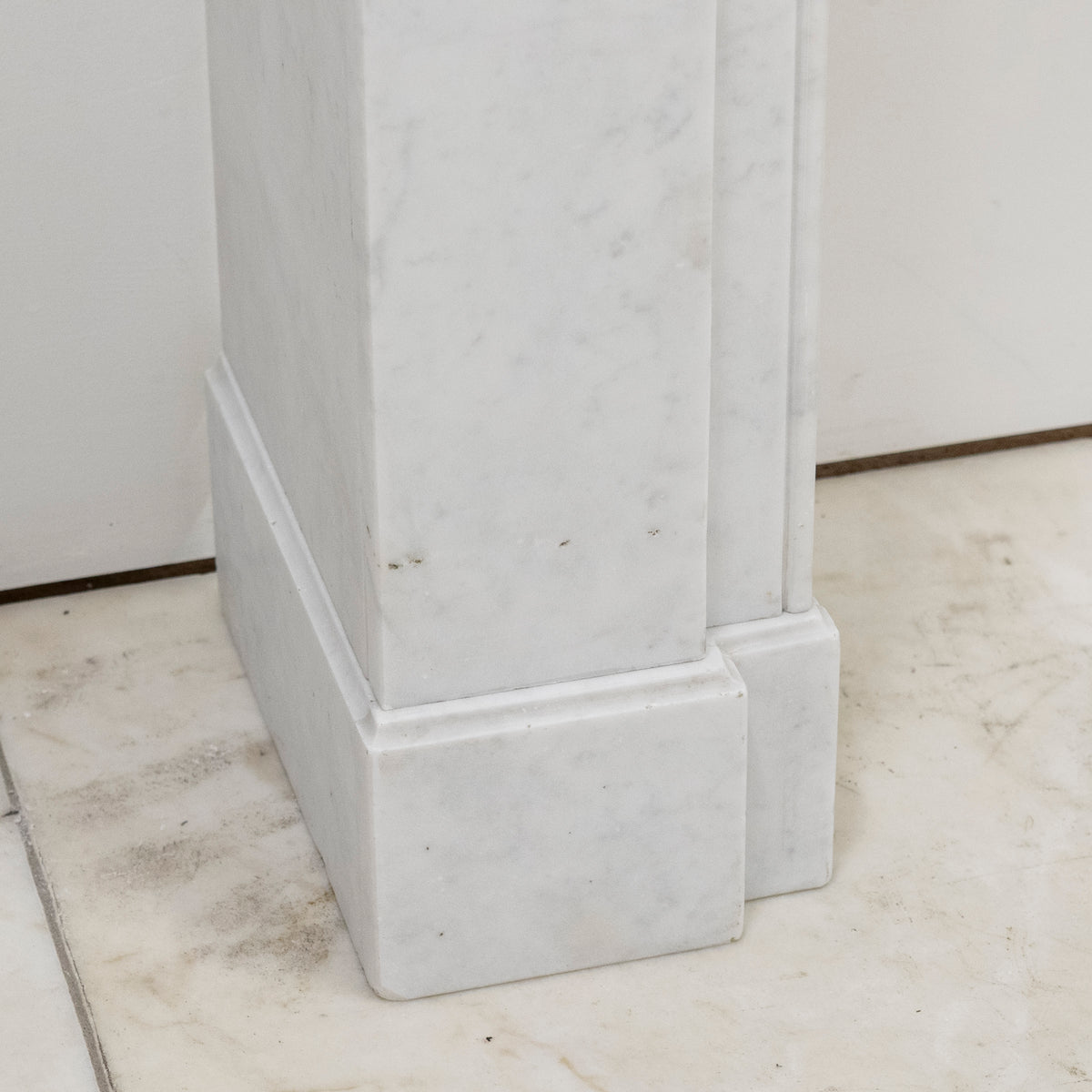 Antique Carrera Marble Fireeplace Surround with Corbels | The Architectural Forum