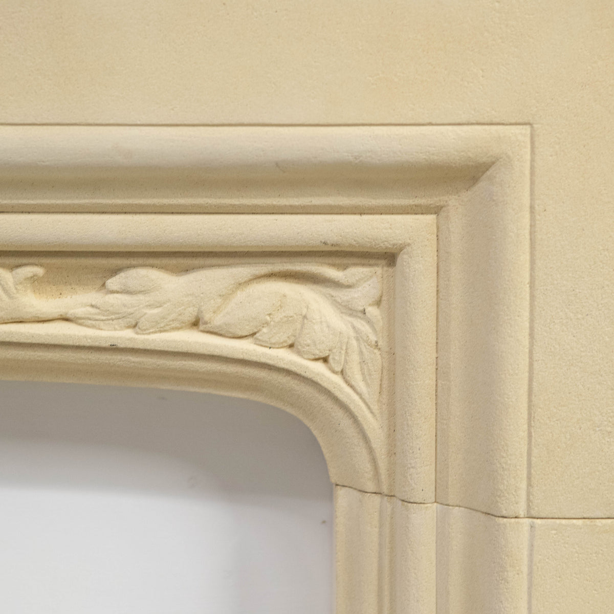 Reclaimed Gothic Revival Style Stone Fireplace Surround with Hearth