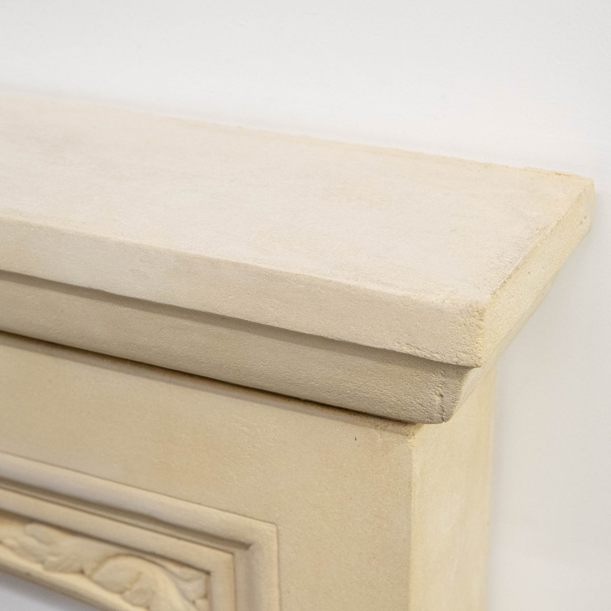 Reclaimed Gothic Revival Style Stone Fireplace Surround with Hearth