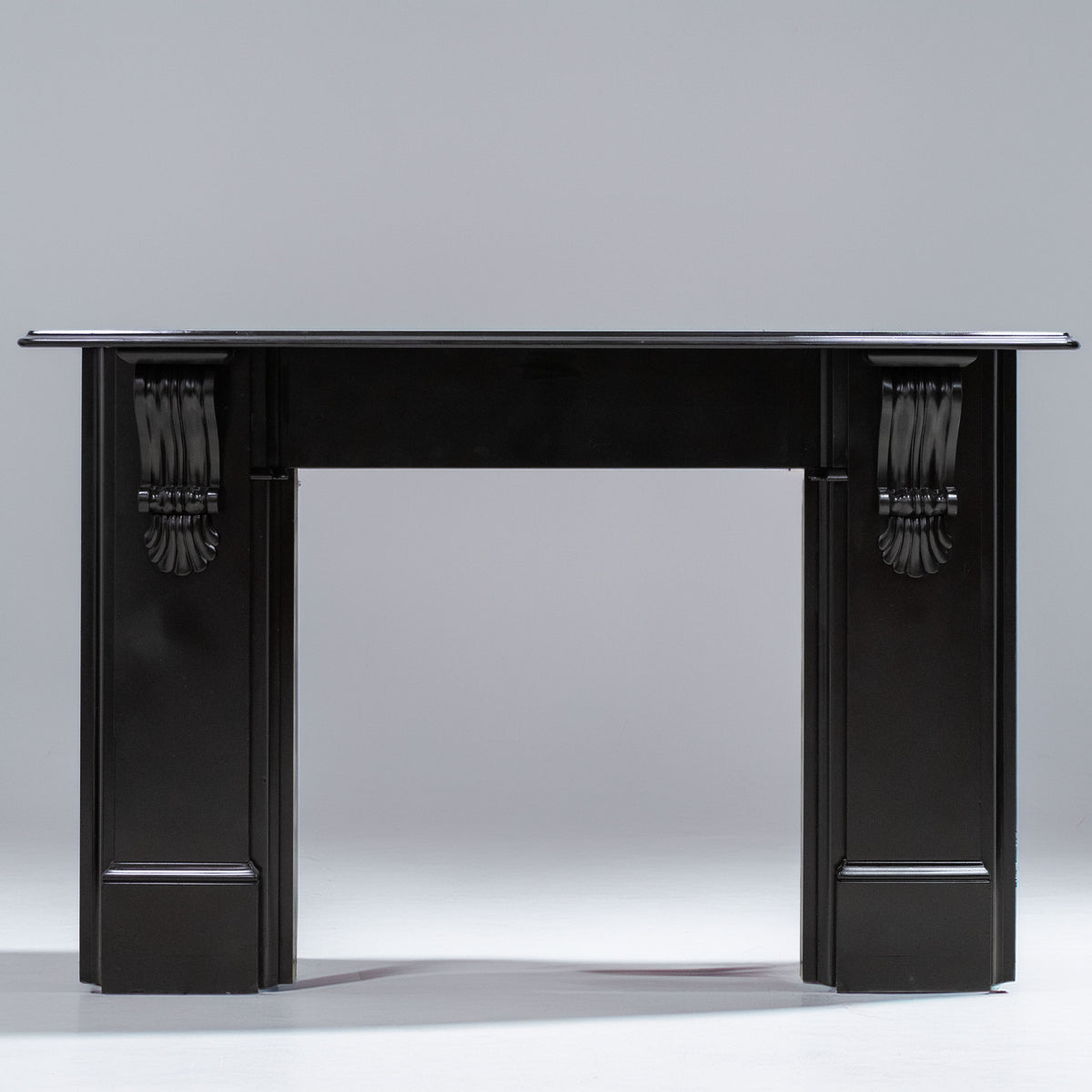 Monumental Antique Victorian Slate Fireplace Surround With Corbels | The Architectural Forum