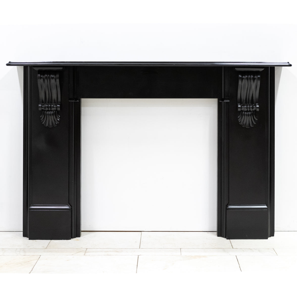 Monumental Antique Victorian Slate Fireplace Surround With Corbels | The Architectural Forum