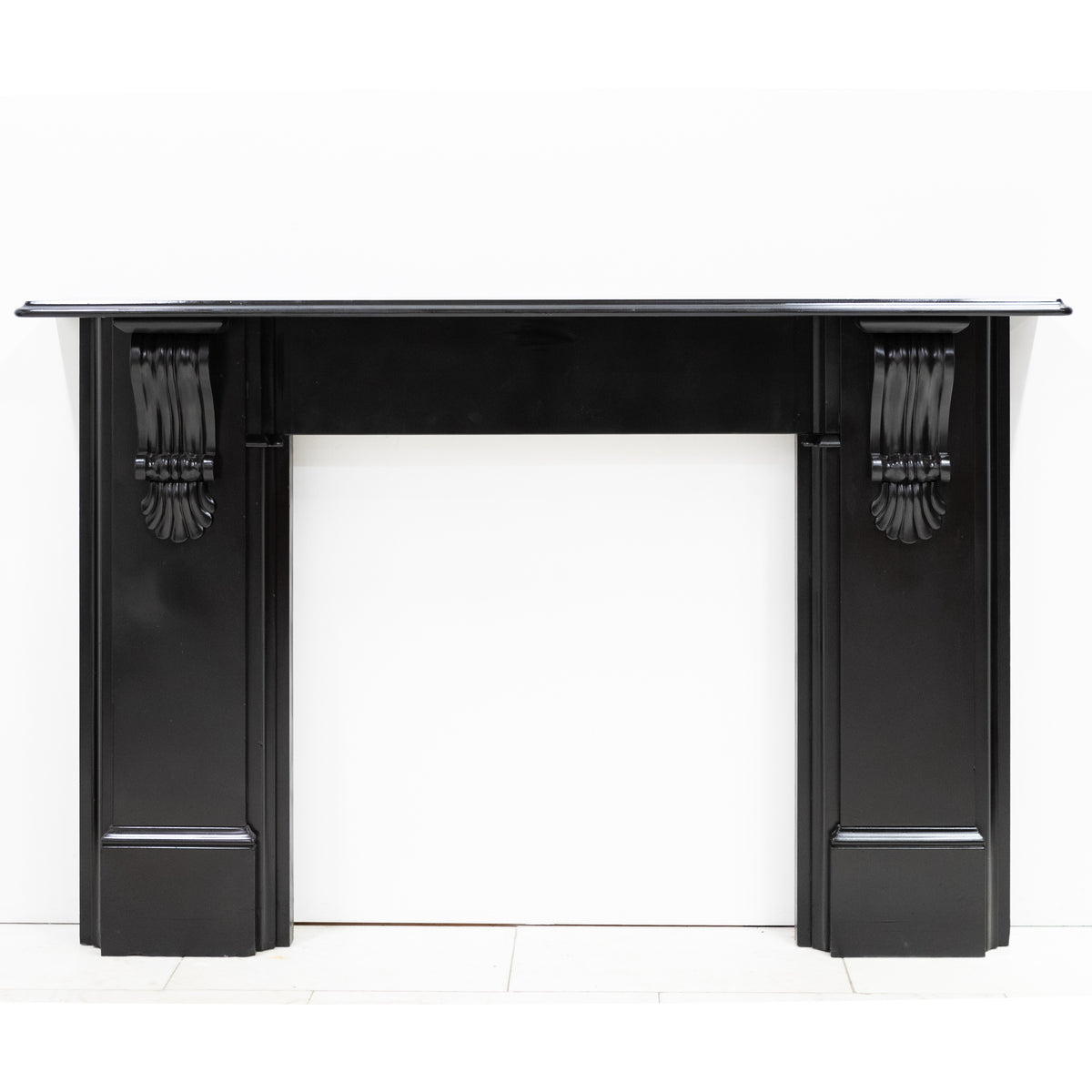 Monumental Antique Victorian Slate Fireplace Surround With Corbels | The Architectural Forum