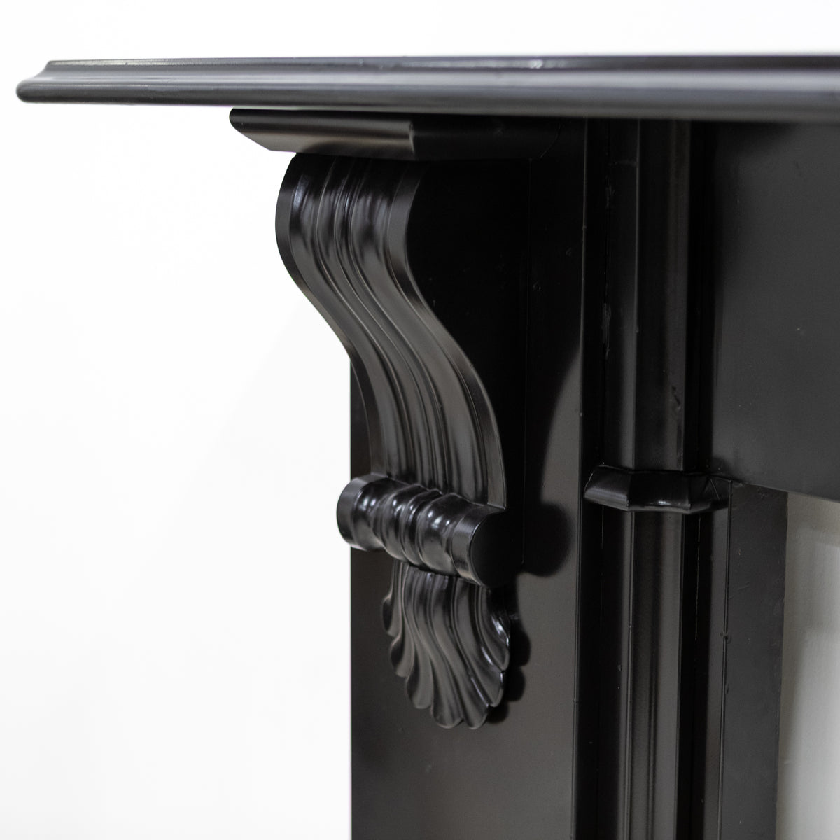 Monumental Antique Victorian Slate Fireplace Surround With Corbels | The Architectural Forum