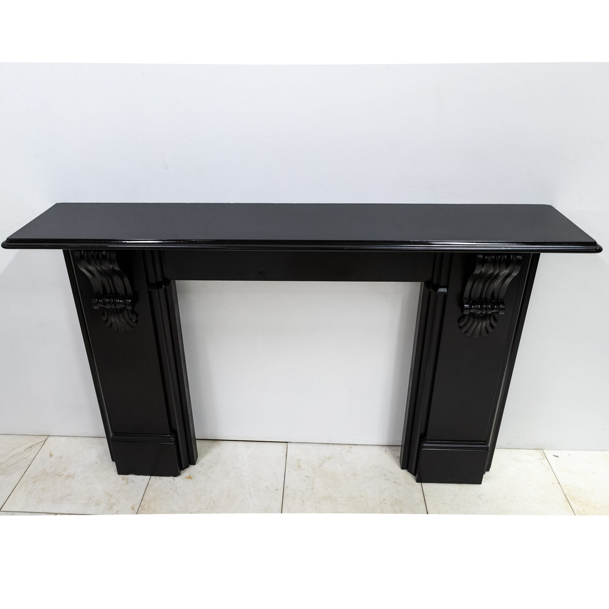 Monumental Antique Victorian Slate Fireplace Surround With Corbels | The Architectural Forum