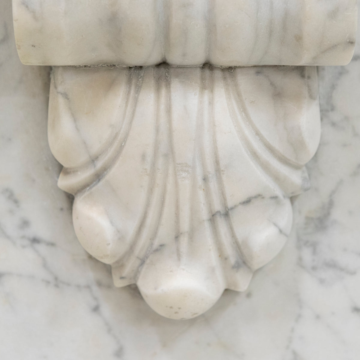 Large Antique Victorian Marble Surround with Corbels