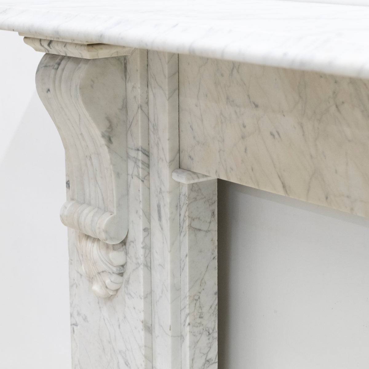 Large Antique Victorian Marble Surround with Corbels