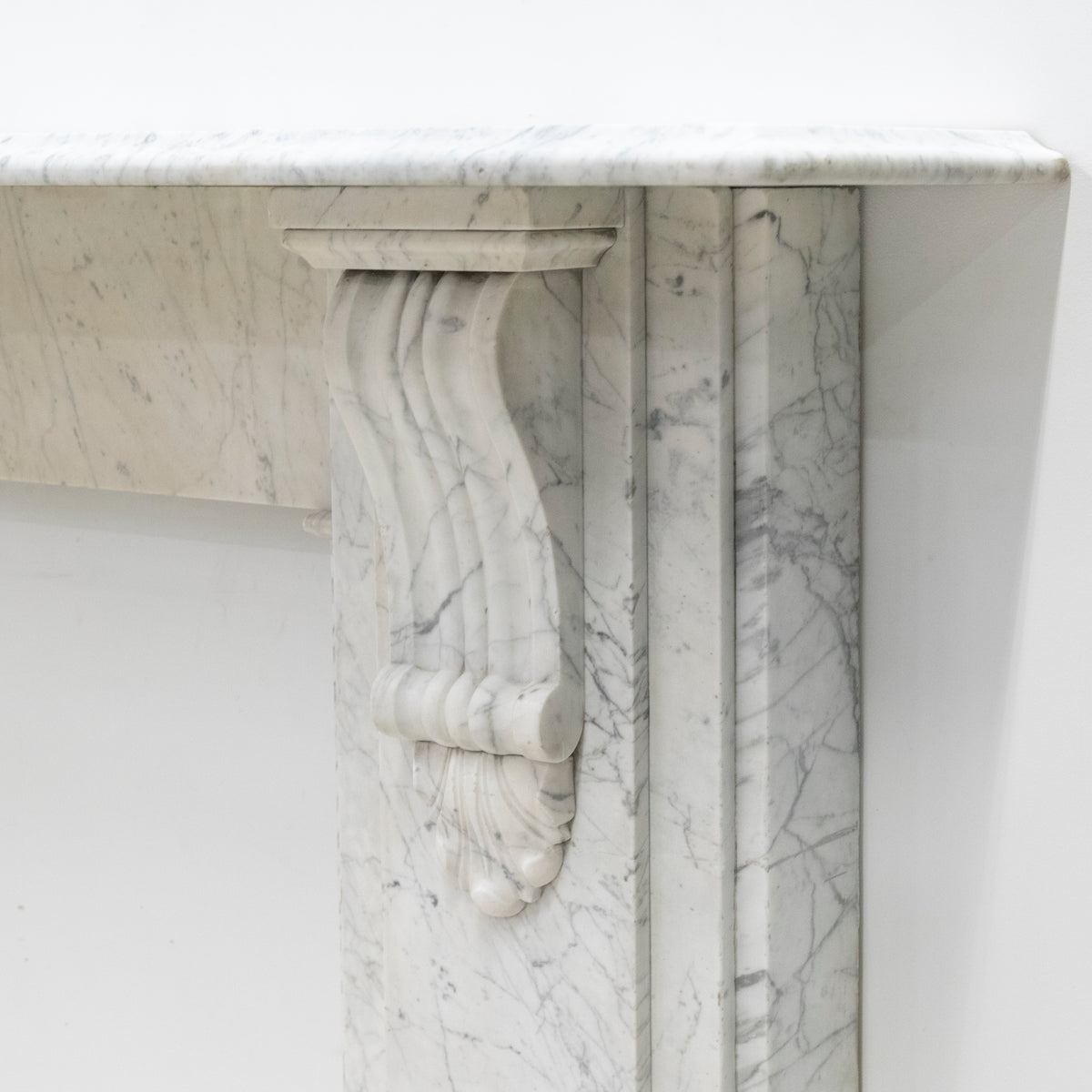 Large Antique Victorian Marble Surround with Corbels