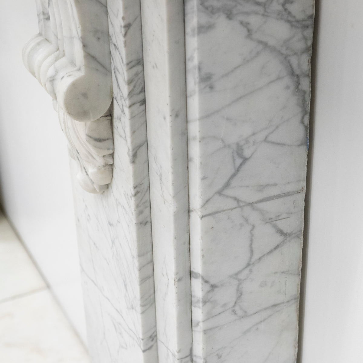 Large Antique Victorian Marble Surround with Corbels