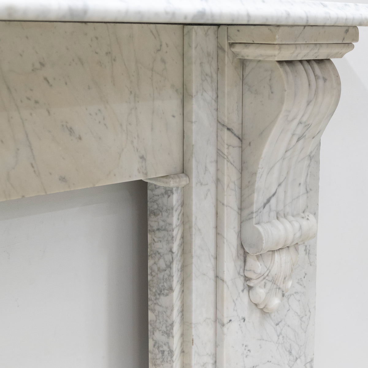 Large Antique Victorian Marble Surround with Corbels