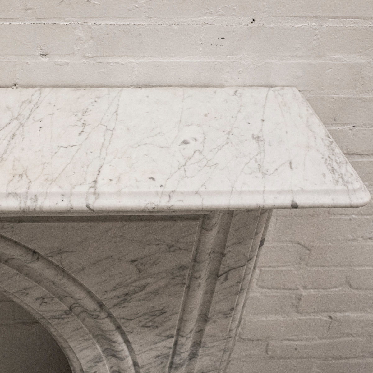 Large Antique Victorian Carrara Marble Arched Surround | The Architectural Forum