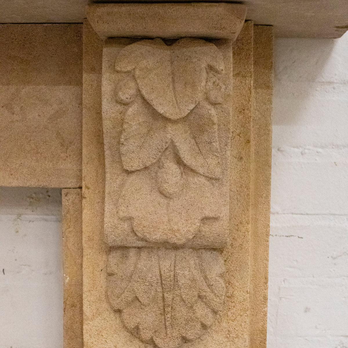 Antique Victorian Bath Stone Surround with Leaf Carved Corbels | The Architectural Forum