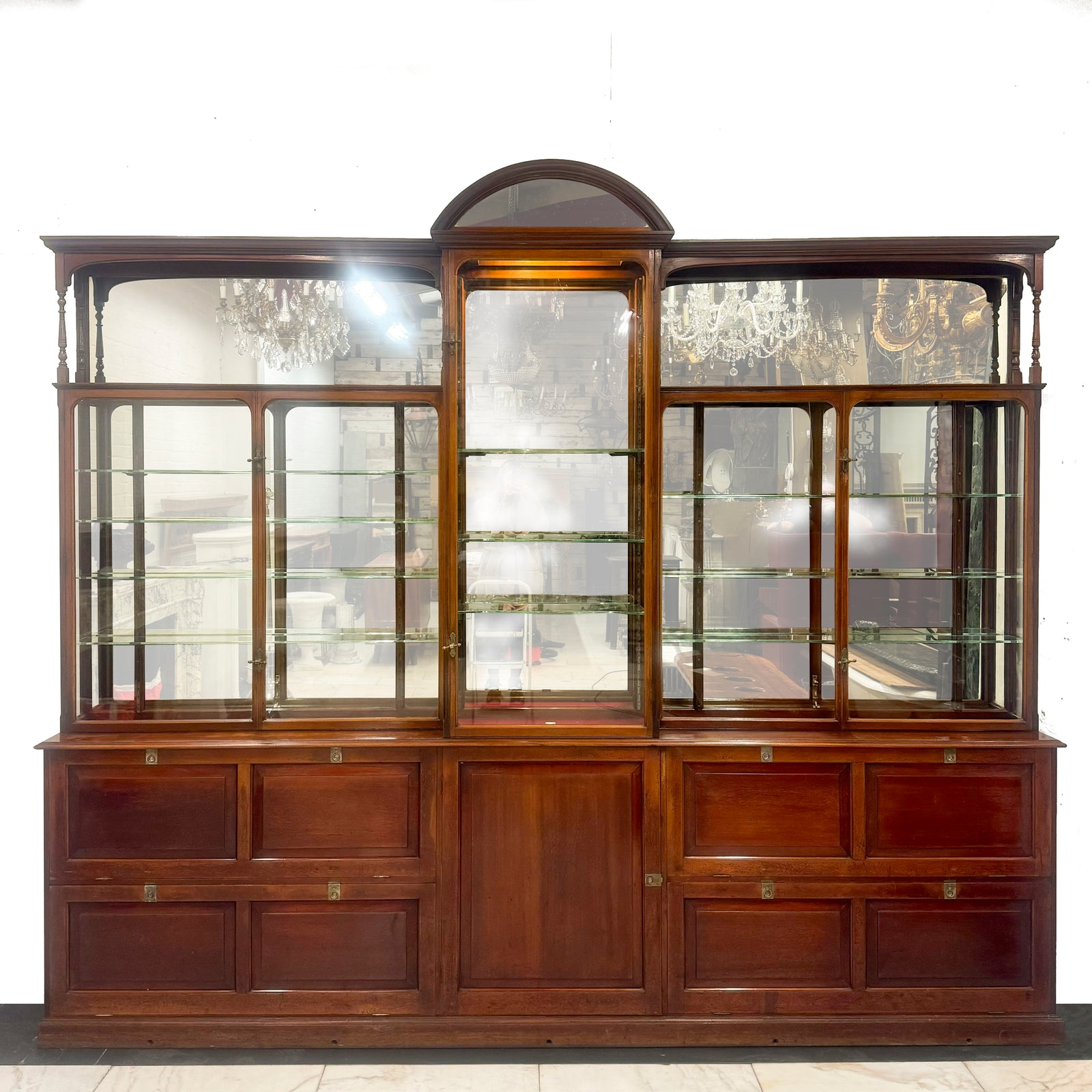 Antique Edwardian Mirrored Shop Display Cabinet | The Architectural Forum