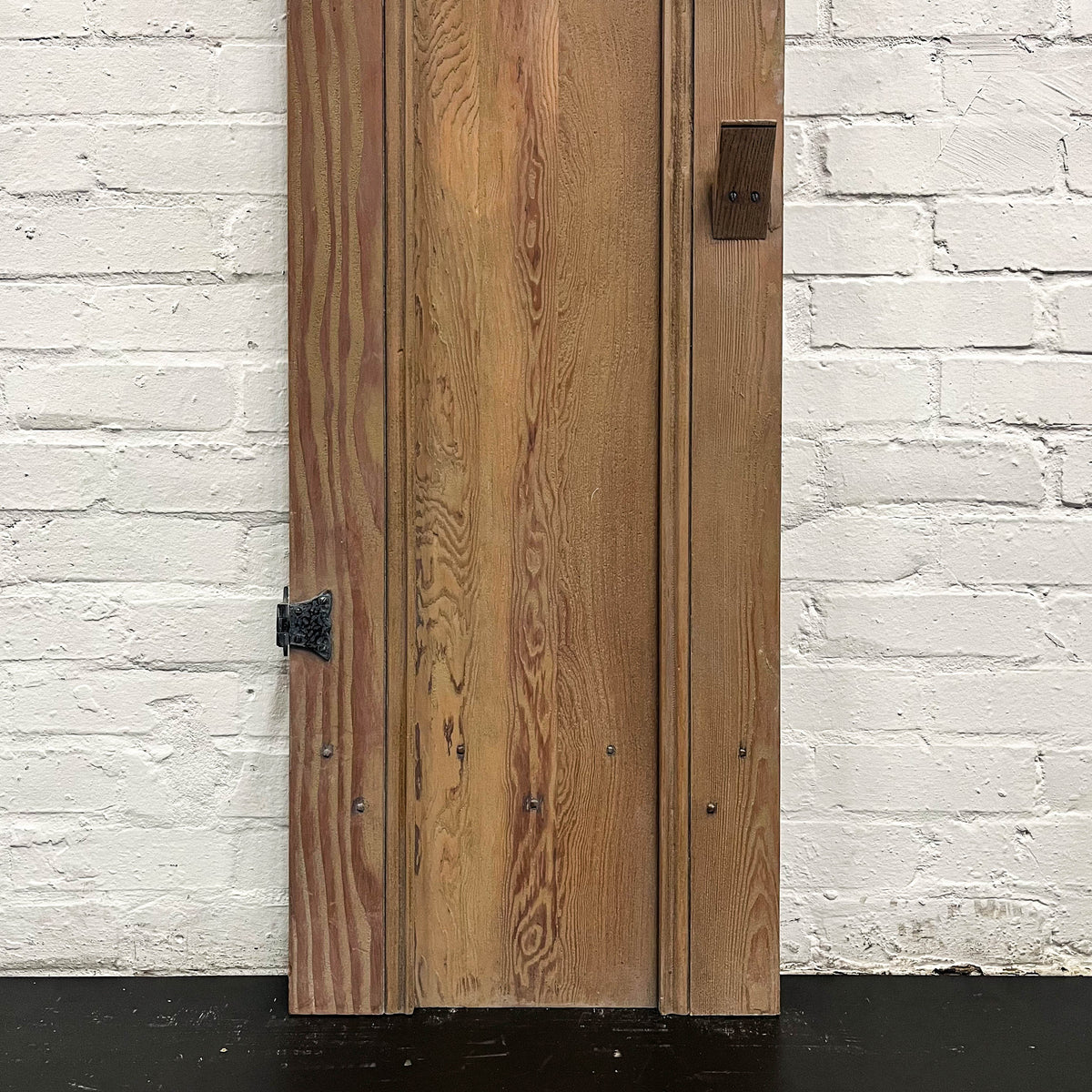 Antique Victorian Pine Latch Door - 185cm x 44cm | The Architectural Forum