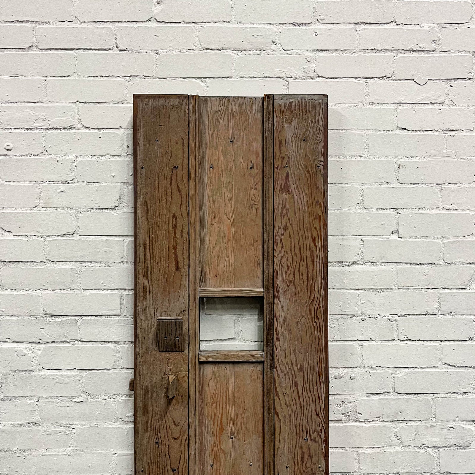 Antique Victorian Glazed Latch Door - 197cm x 52.5cm | The Architectural Forum