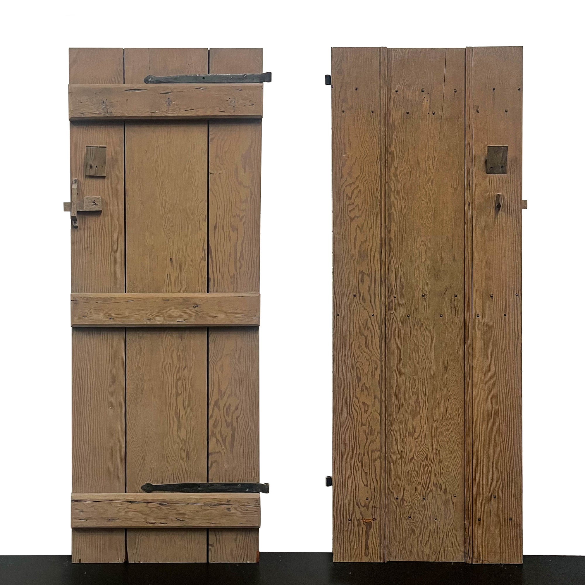 Antique Victorian Pine Latch Door - 185.5cm x 68cm | The Architectural Forum