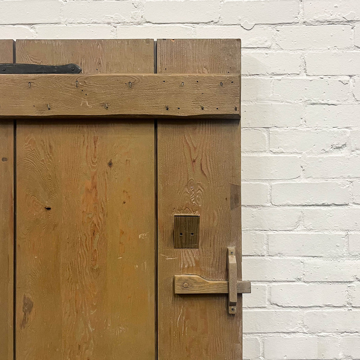 Antique Victorian Pine Latch Door - 196.5cm x 85cm | The Architectural Forum