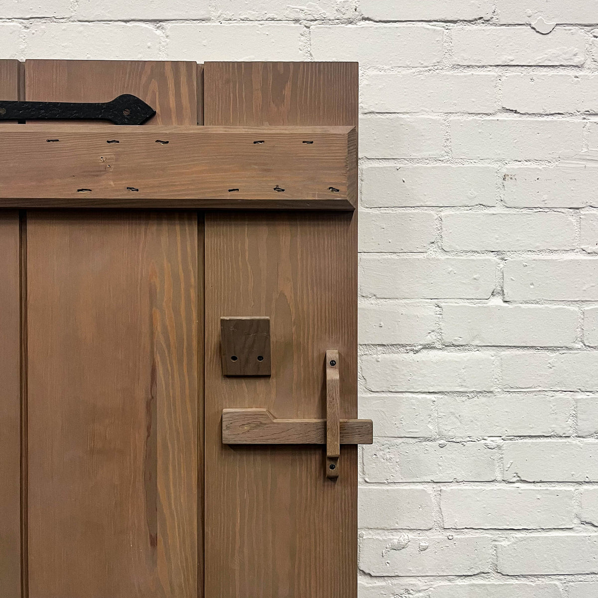 Antique Victorian Pine Latch Door - 193.5cm x 73cm | The Architectural Forum