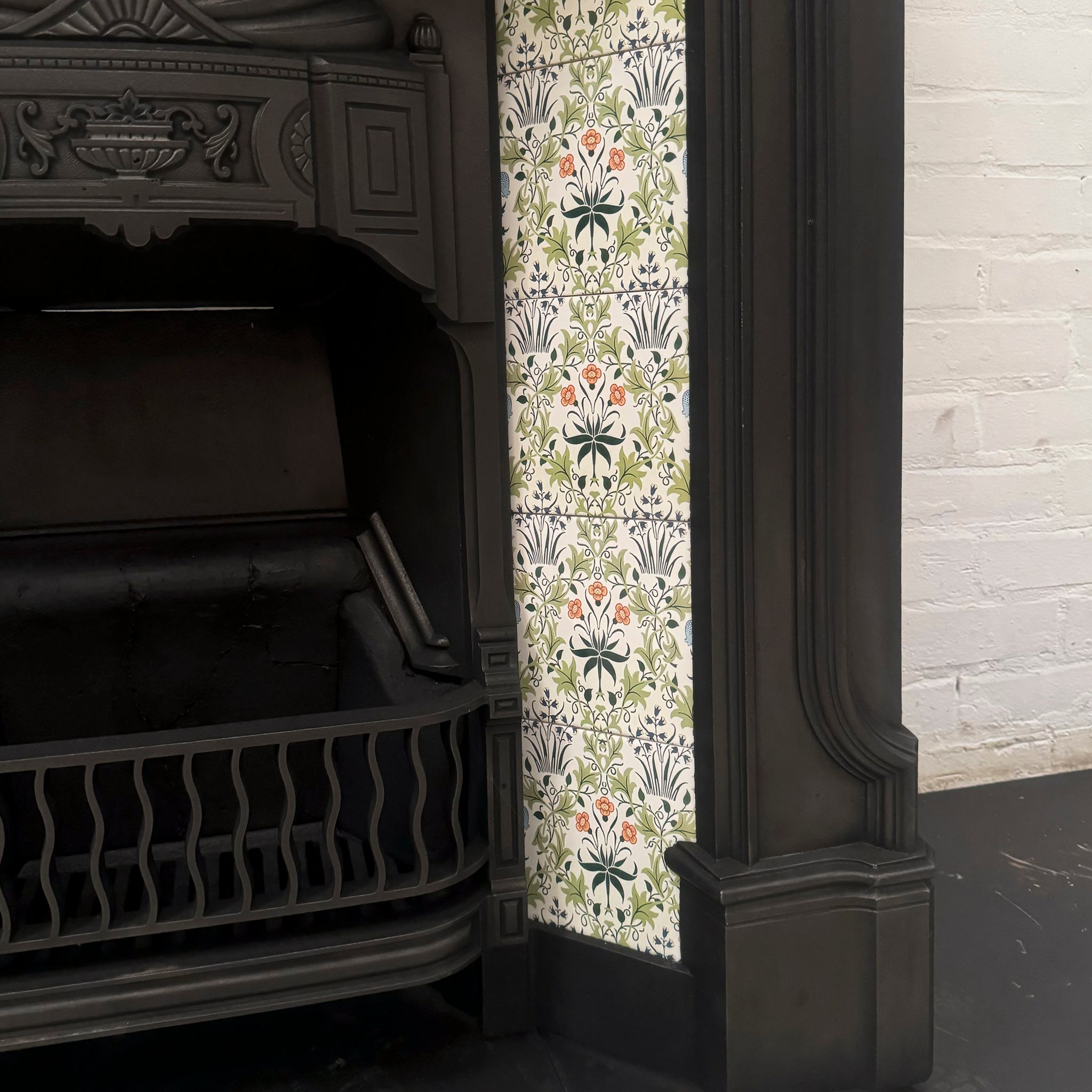 Antique Victorian Tiled Cast Iron Combination Fireplace - The ...