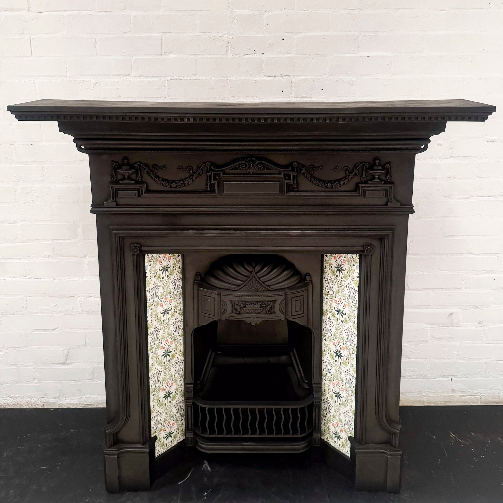 Antique Victorian Tiled Cast Iron Combination Fireplace - The ...