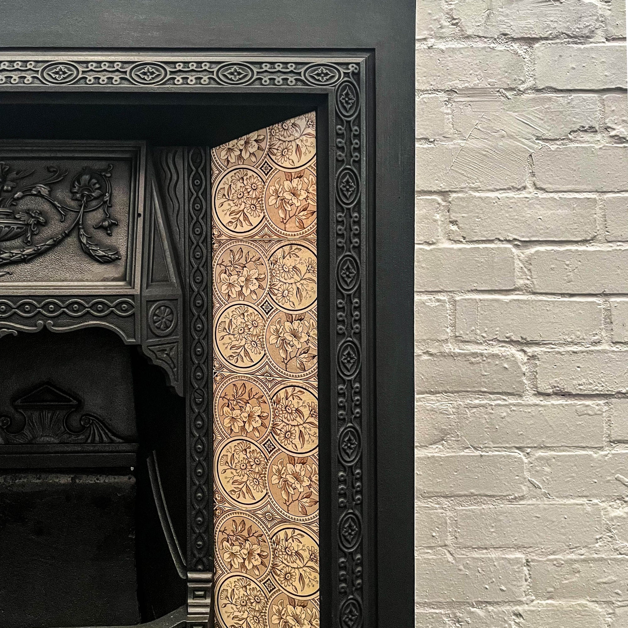 Victorian Antique Tiled Fireplace Insert | The Architectural Forum