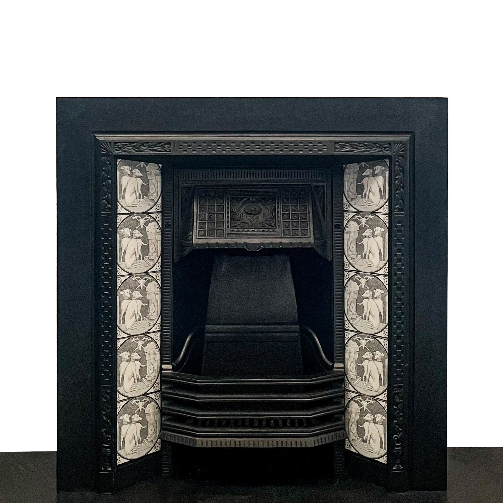Antique Victorian Cast Iron Tiled Fireplace Insert | The Architectural Forum